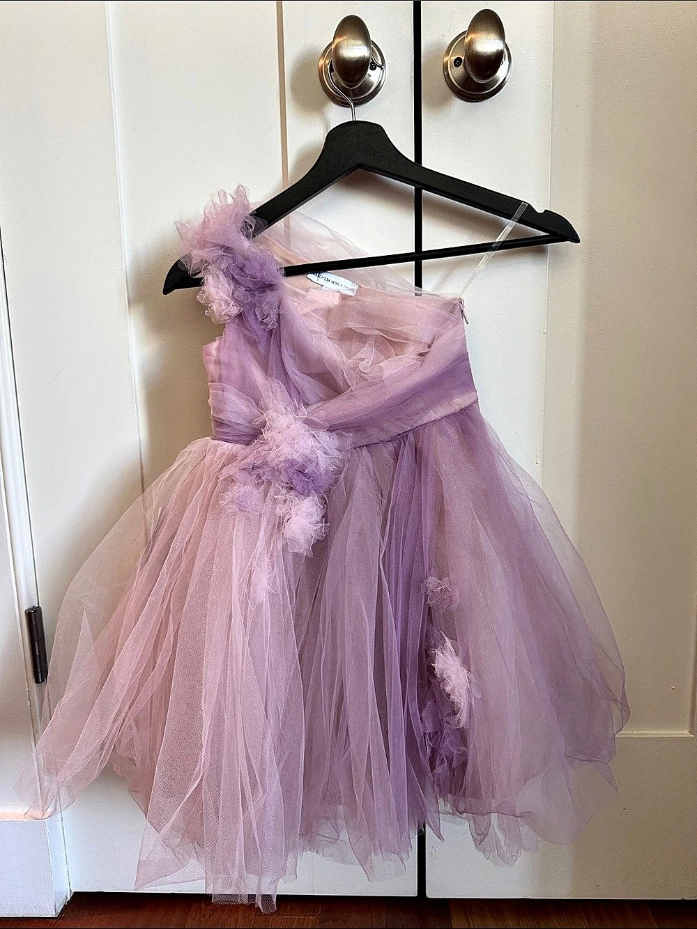 Marchesa Mini Tulle Mini Dress in Pink & Purple Size 6 NWT